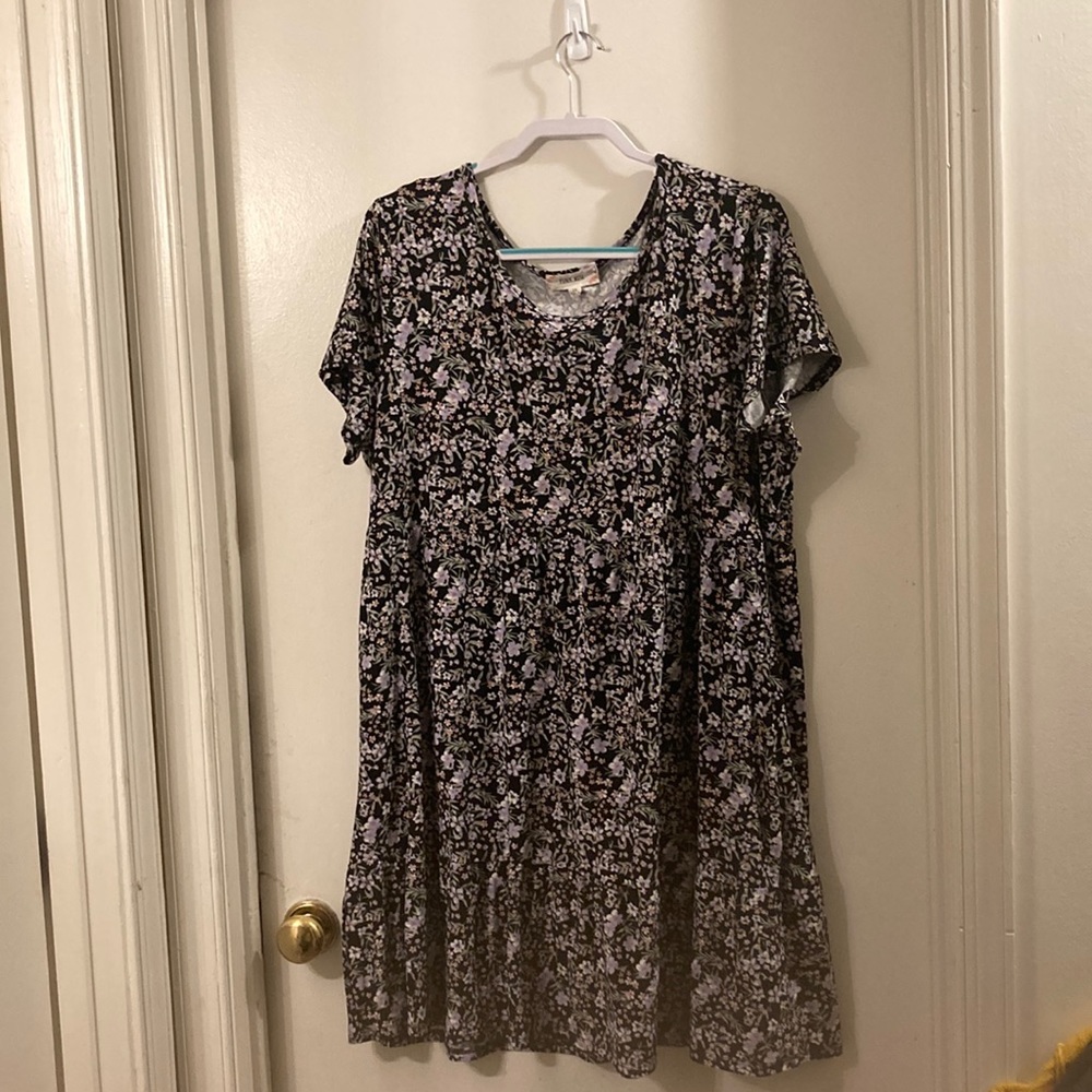 Black floral dress